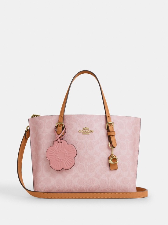 Coach Handbags - Coach Outlet Mollie Tote Bag 25 In Signature Canvas With Charms
